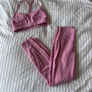 Lululemon pink align set, S
